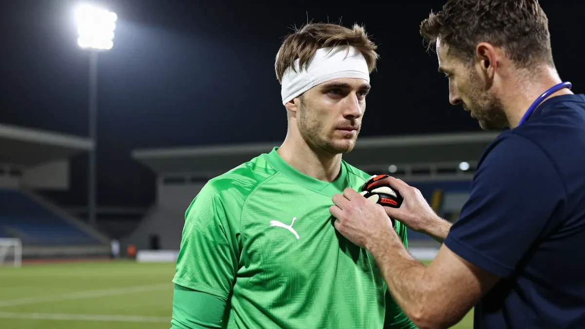 GAIS-målvakten Mergim Krasniqi tvingades bryta efter en blodig huvudskada i 0-0-matchen mot BK Häcken och utvärderas för...
